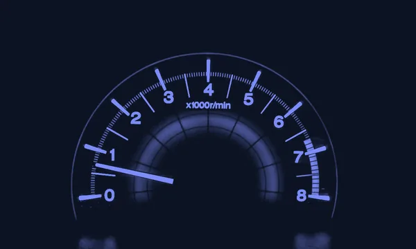 Speedometer representing the lower latency of small AI models