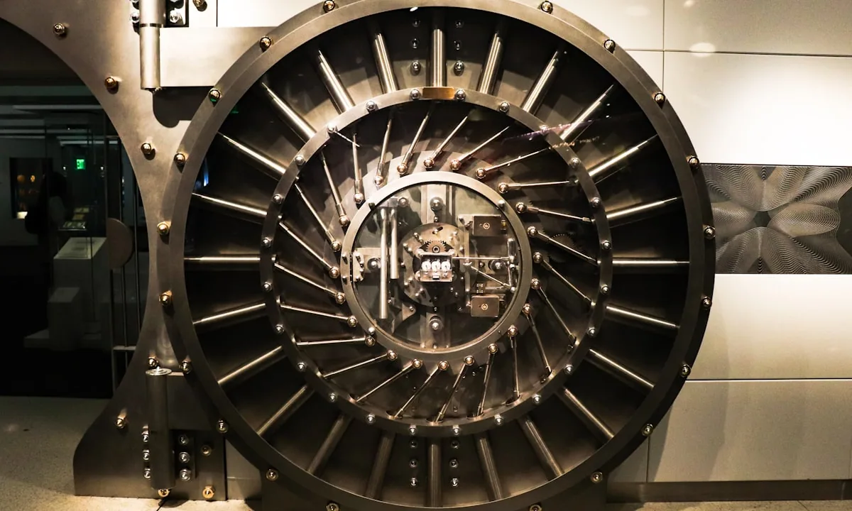 A secure bank vault door representing a database constraint