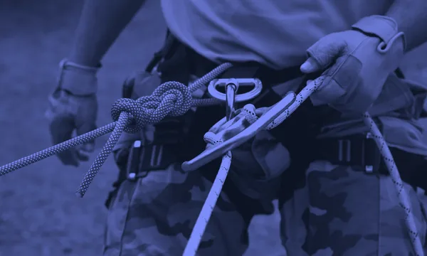 A robust safety climbing harness, representing the need for guardrails around AI systems