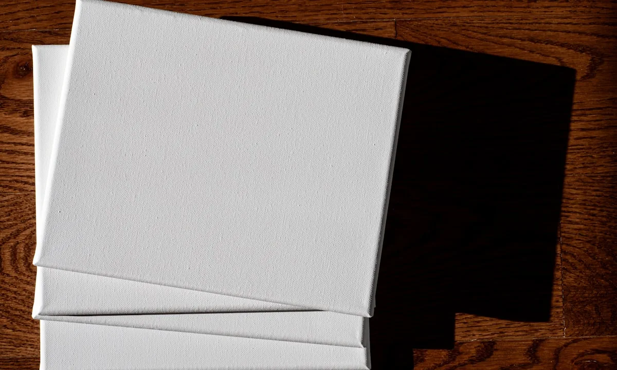 An empty canvas on an easel representing a clear mind ready for the future