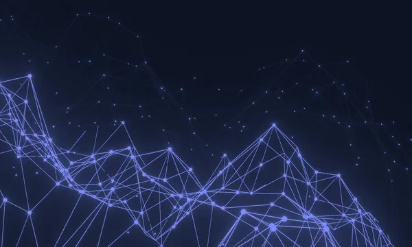 A complex network graph showing interconnected nodes