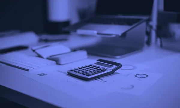 Accounting calculator with financial documents