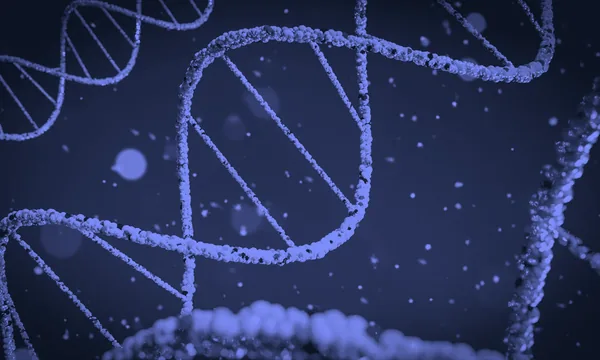 Abstract 3D rendering of a DNA double helix