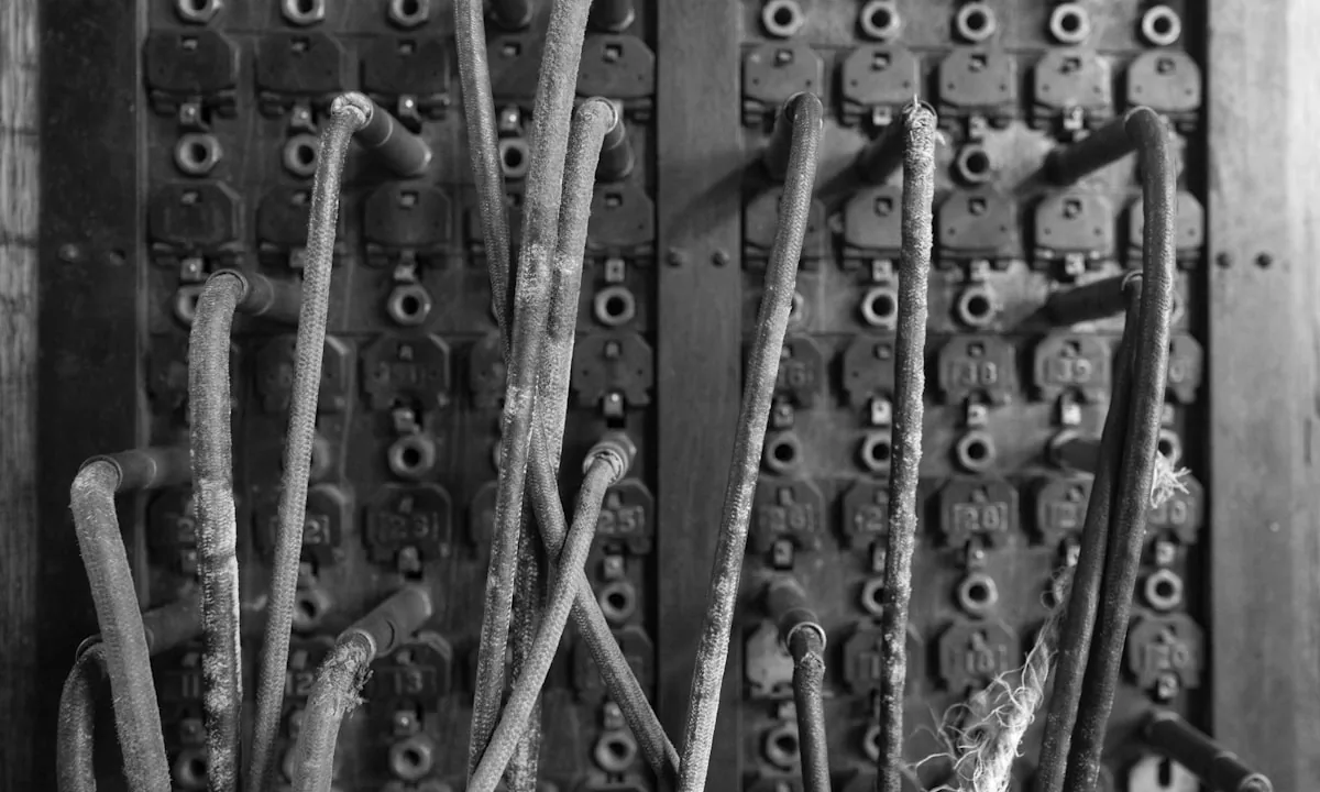 Vintage telephone switchboard