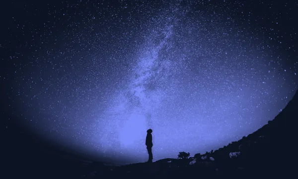 A vast starry night sky reminding us of our place in the universe