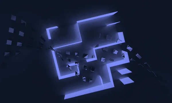 Conceptual visualization of complex reasoning pathways in artificial intelligence