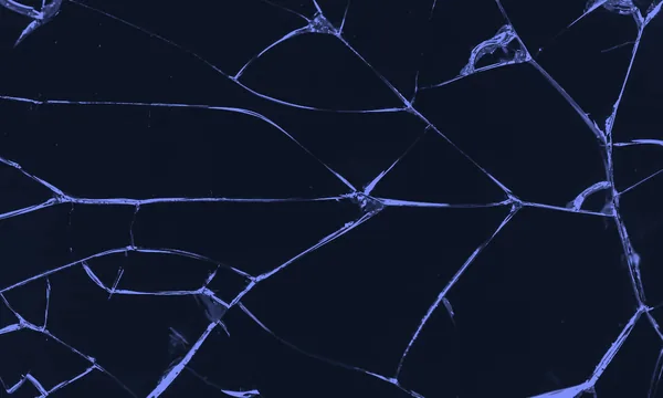 Tempered safety glass crumbling into small granular pieces