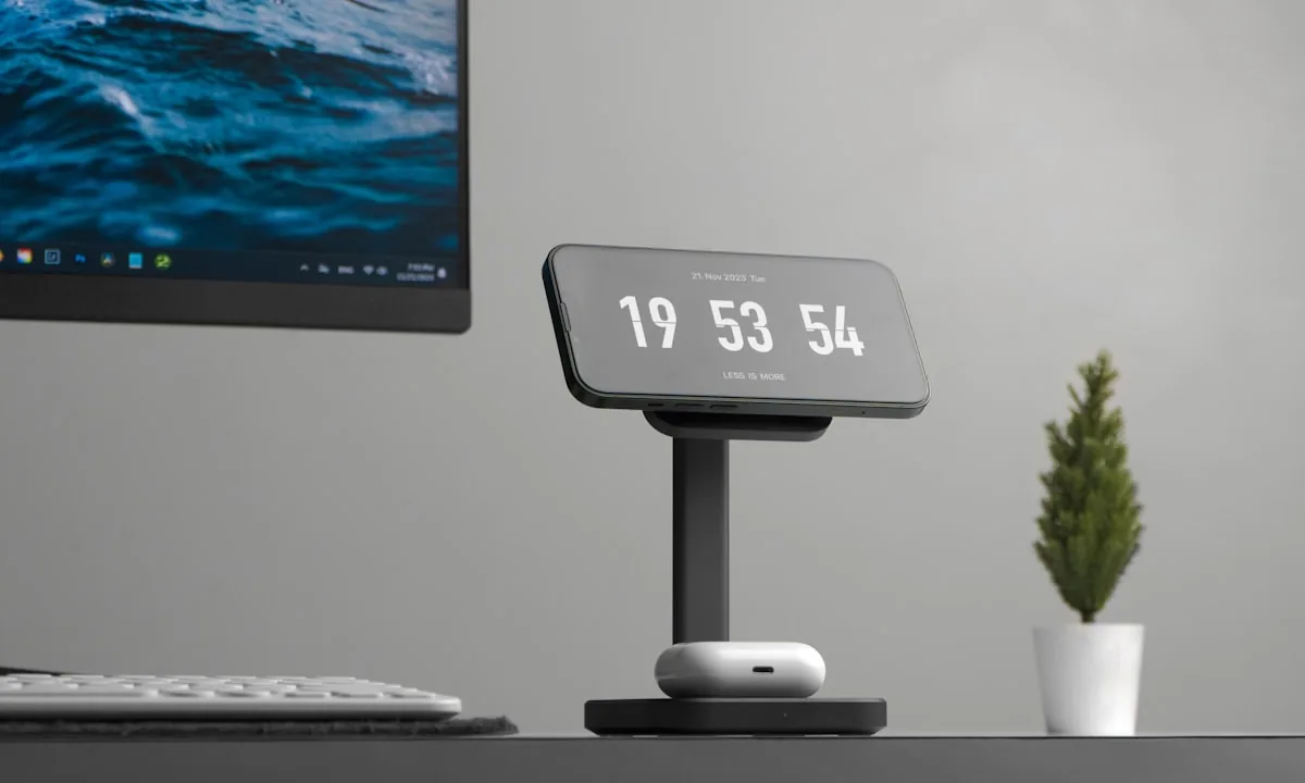 Desk clock representing blocked focus time for deep work