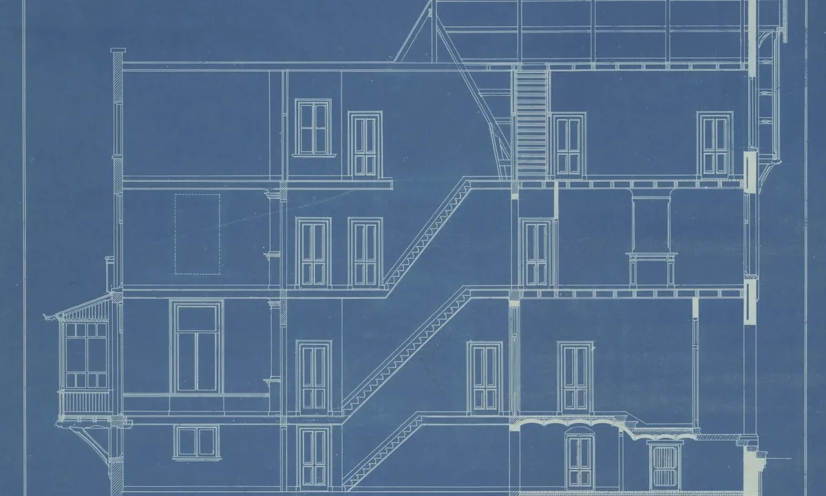 A technical blueprint diagram representing structural logic and system architecture